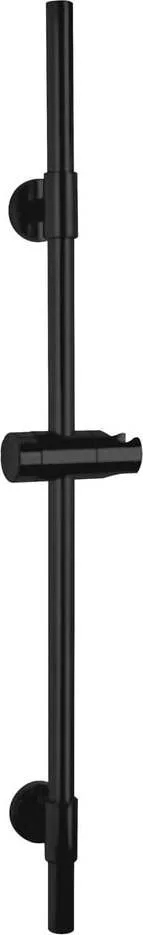 Černá nástěnná sprchová tyč z nerezové oceli 66 cm Basic – Wenko