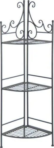 Černý kovový rohový skládací stojan na květiny Esschert Design