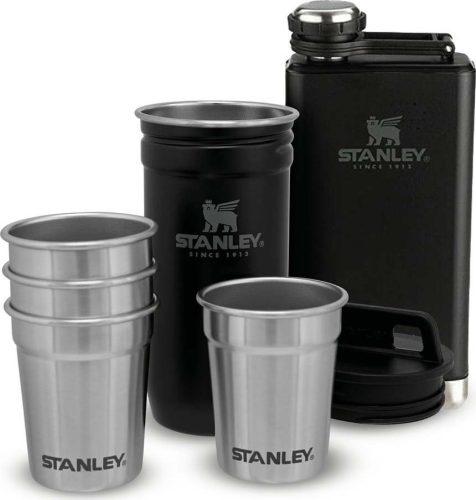 Černý nerezový set placatky a panáků 6 ks 250 ml – Stanley Stanley