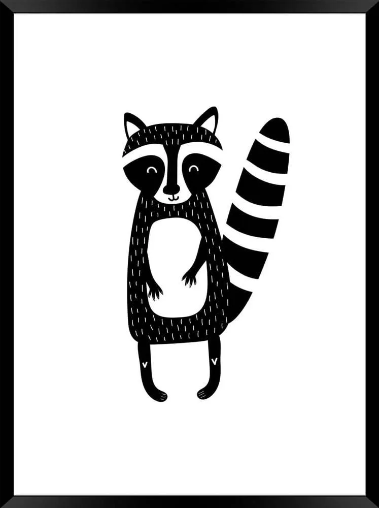Dětský plakát Styler Modernpik Racoon, 40 x 30 cm