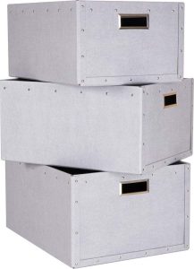 Kartonov&eacute; &uacute;ložn&eacute; boxy v sadě 3 ks s v&iacute;kem Ture &ndash; Bigso Box of Sweden Bigso Box of Sweden