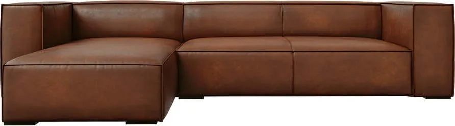 Koňakově kožená rohová pohovka (levý roh) Madame – Windsor & Co Sofas