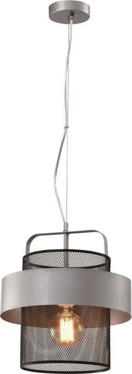 Kovové závěsné svítidlo v černo-stříbrné barvě ø 30 cm Fiba – Candellux Lighting