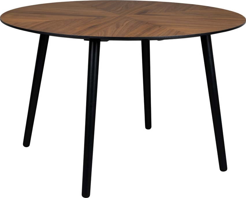 Kulatý jídelní stůl s deskou v dekoru ořechového dřeva ø 120 cm Clover – Dutchbone Dutchbone