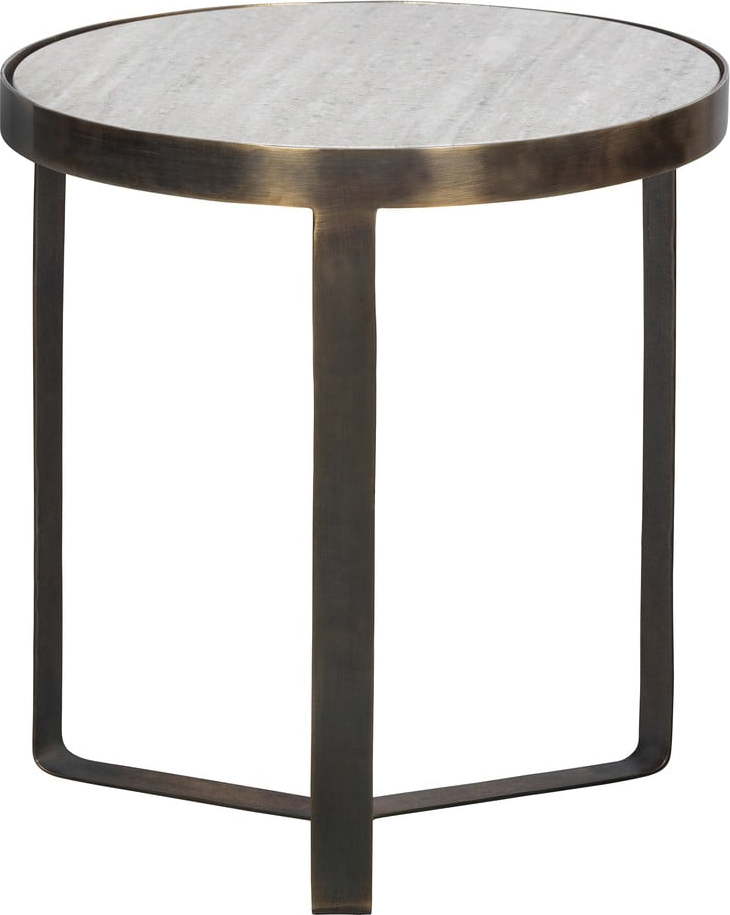 Kulatý odkládací stolek s deskou v dekoru mramoru 38x38 cm Winne – BePureHome BePureHome