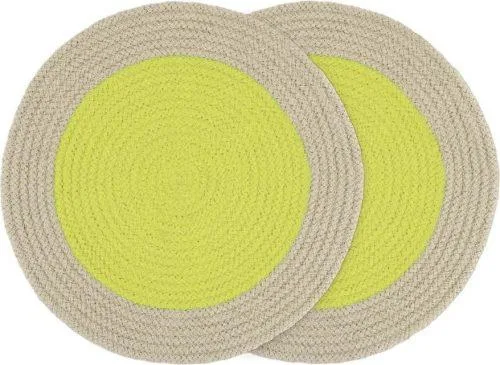 Látkové prostírání 2 ks ø 38 cm Lime