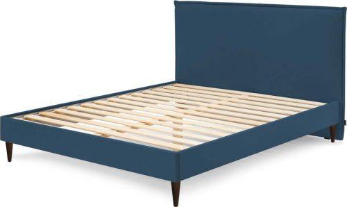 Modrá čalouněná dvoulůžková postel s roštem 160x200 cm Sary – Bobochic Paris Bobochic Paris