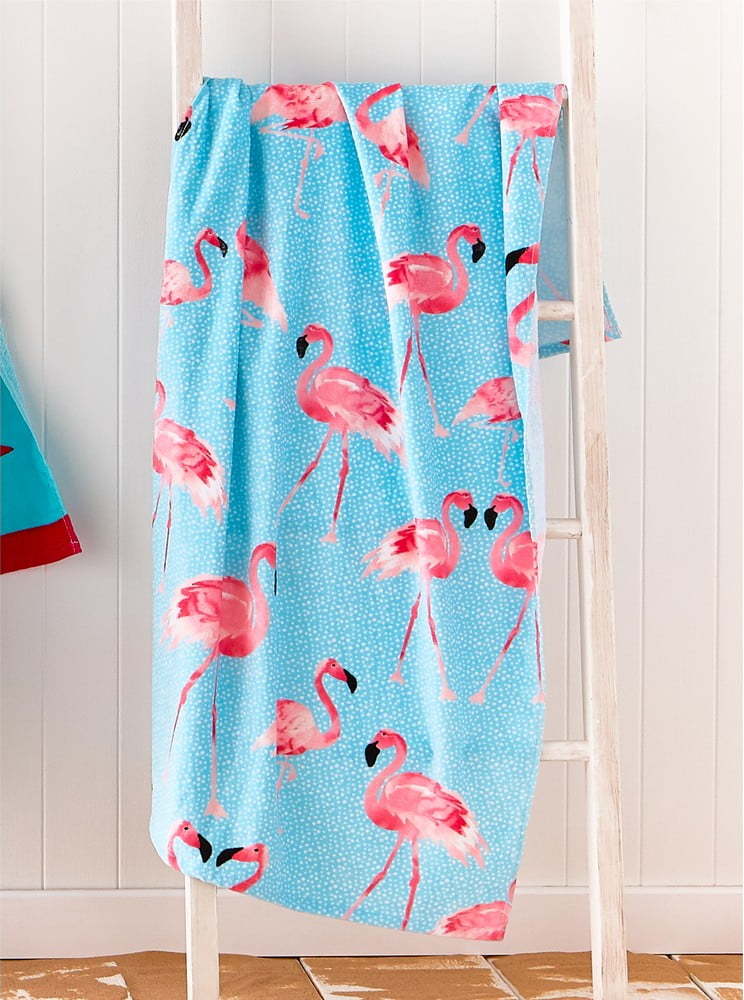 Modro-růžová plážová osuška 160x76 cm Flamingo - Catherine Lansfield Catherine Lansfield
