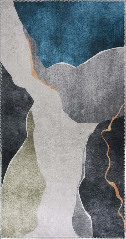 Modro-šedý pratelný koberec 120x160 cm – Vitaus Vitaus