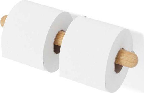 Nástěnný držák na toaletní papír z dubového dřeva Wireworks Yoku Wireworks