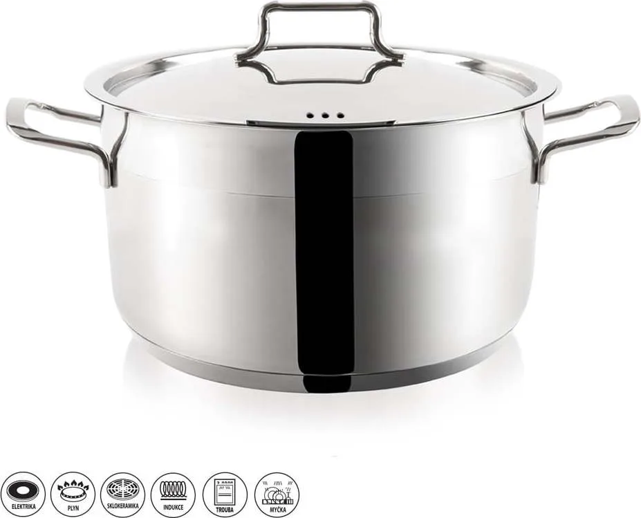 Nerezový hrnec s pokličkou na indukci 9,5 l Anett – Orion