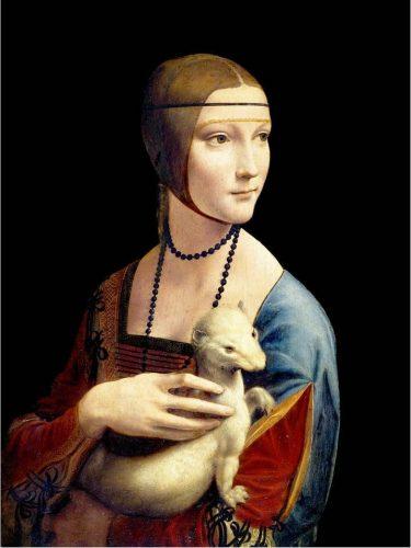 Obraz - reprodukce 50x70 cm Lady with an Ermine