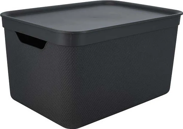 Plastový úložný box s víkem Deco