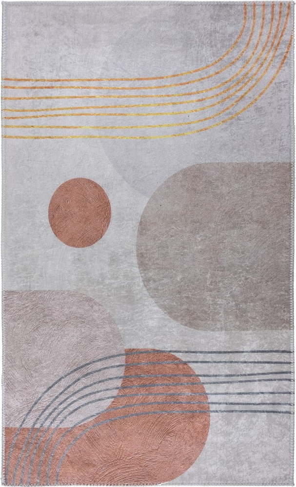 Pratelný koberec v oranžovo-krémové barvě 80x150 cm – Vitaus Vitaus