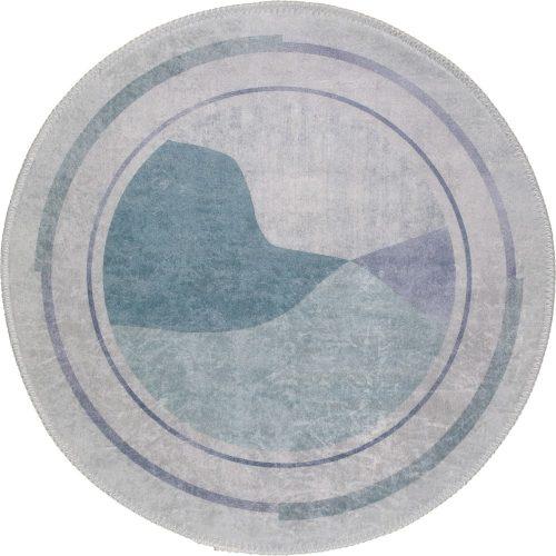 Pratelný kulatý koberec v modro-krémové barvě ø 120 cm Yuvarlak – Vitaus Vitaus