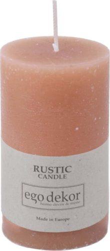 Pudrově růžová svíčka Rustic candles by Ego dekor Rust