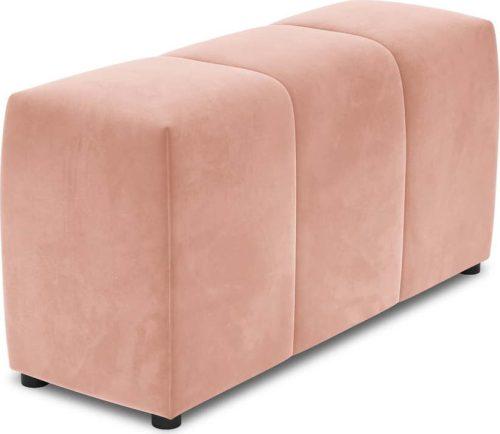 Růžová sametová područka k modulární pohovce Rome Velvet - Cosmopolitan Design Cosmopolitan design