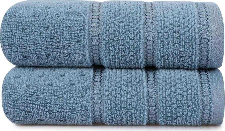 Sada 2 modrých bavlněných ručníků Foutastic Arella