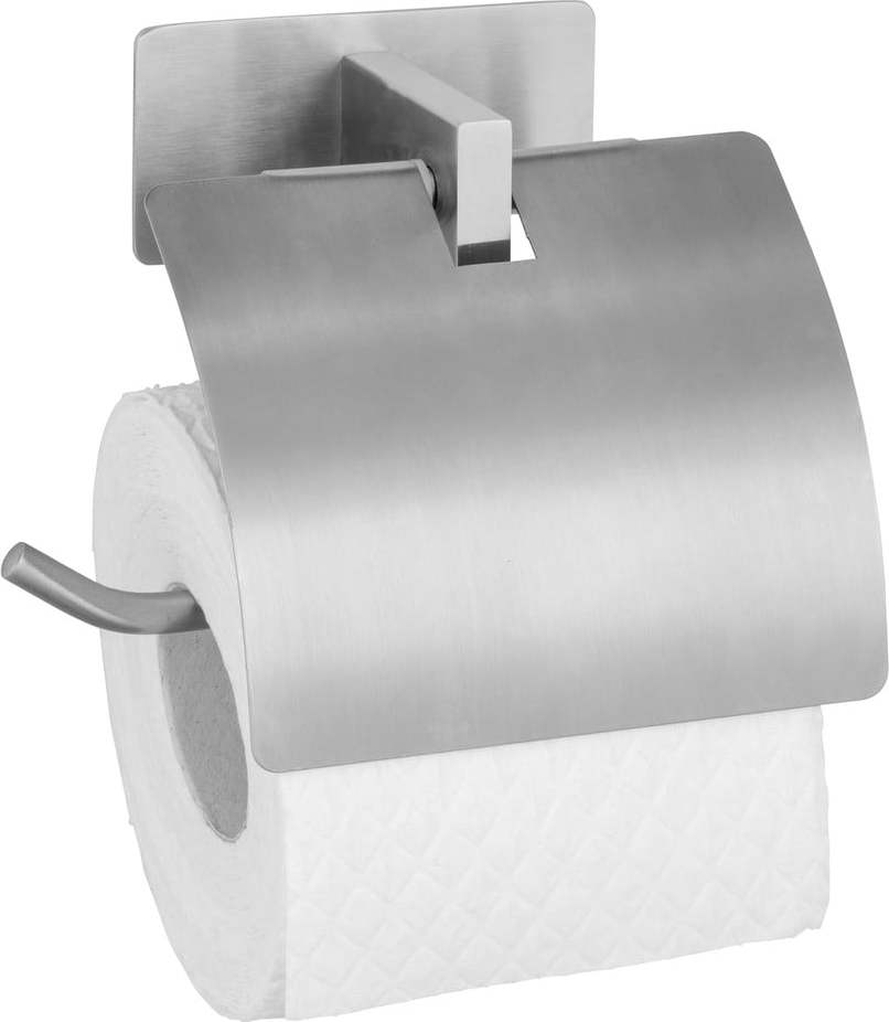 Samodržící držák na toaletní papír z nerezové oceli v matně stříbrné barvě Genova – Wenko WENKO