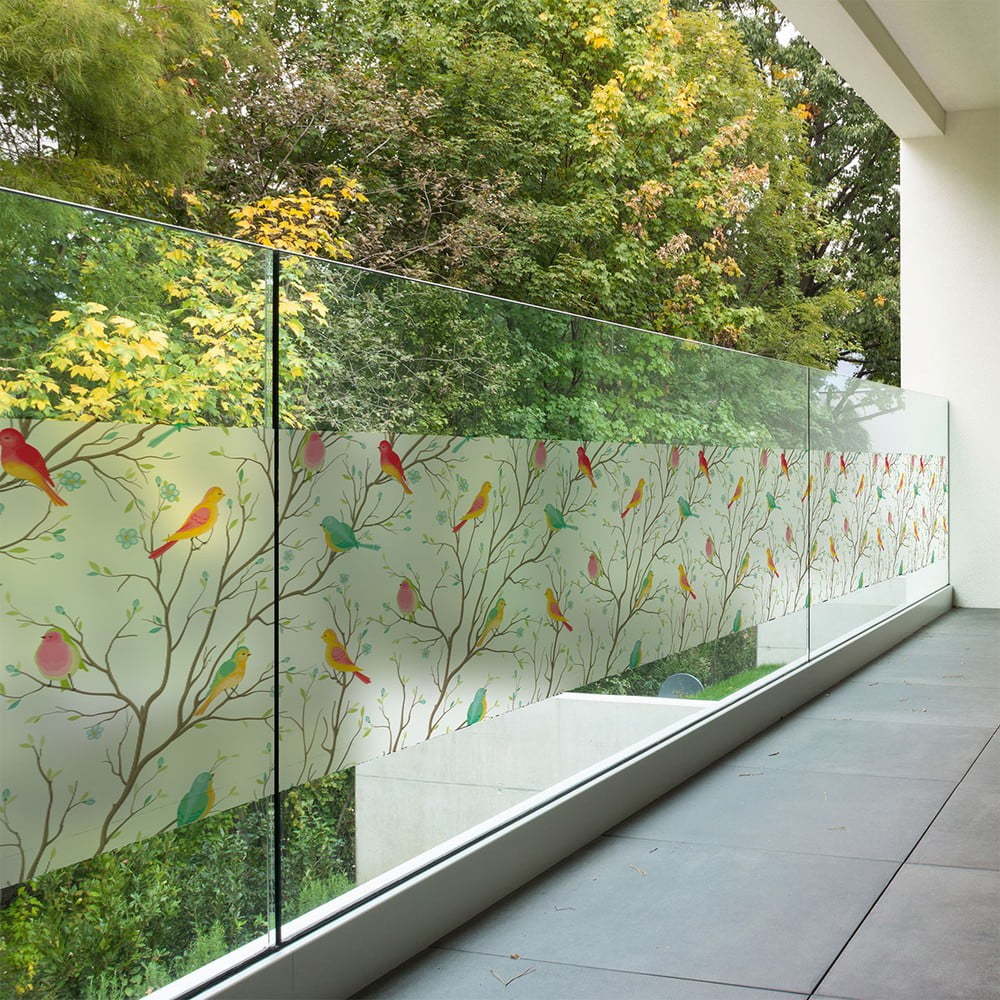 Samolepka na okno 200x40 cm Birds in the Forest – Ambiance Ambiance