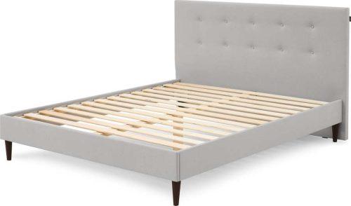 Světle šedá čalouněná dvoulůžková postel s roštem 160x200 cm Rory – Bobochic Paris Bobochic Paris