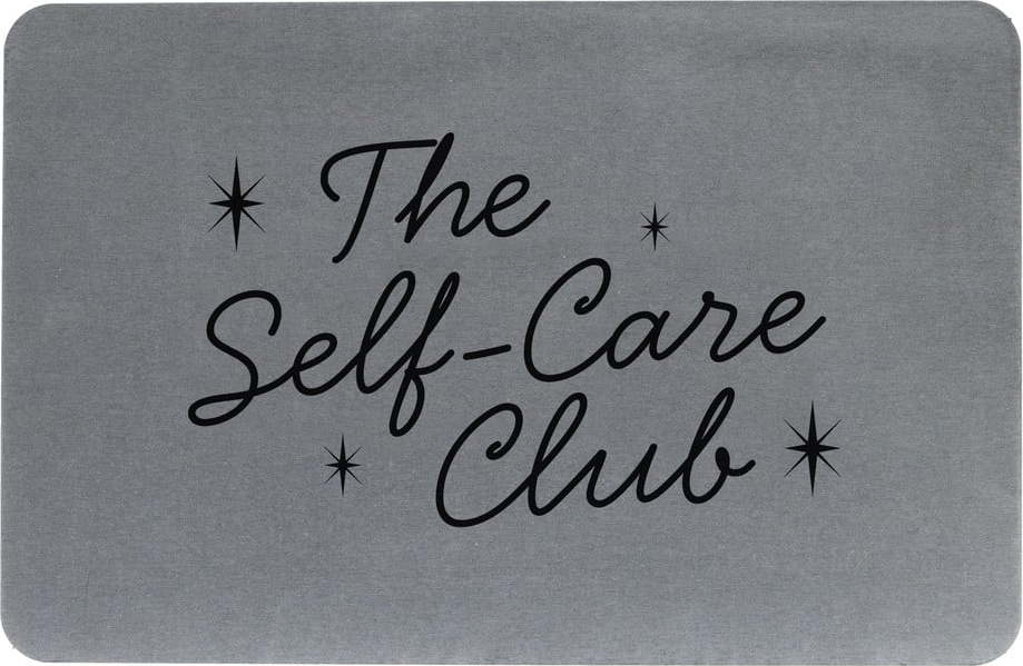 Šedá koupelnová předložka 39x60 cm Self Care Club – Artsy Doormats Artsy Doormats