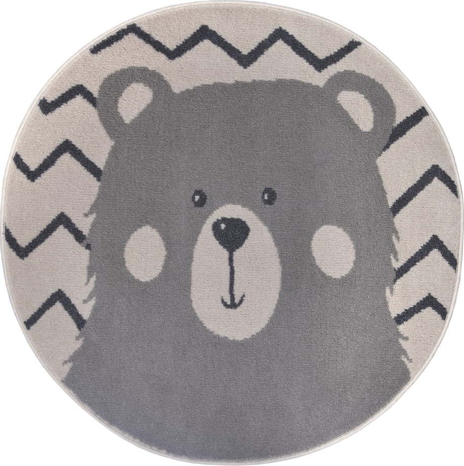 Šedý dětský koberec ø 100 cm Bear – Hanse Home Hanse Home