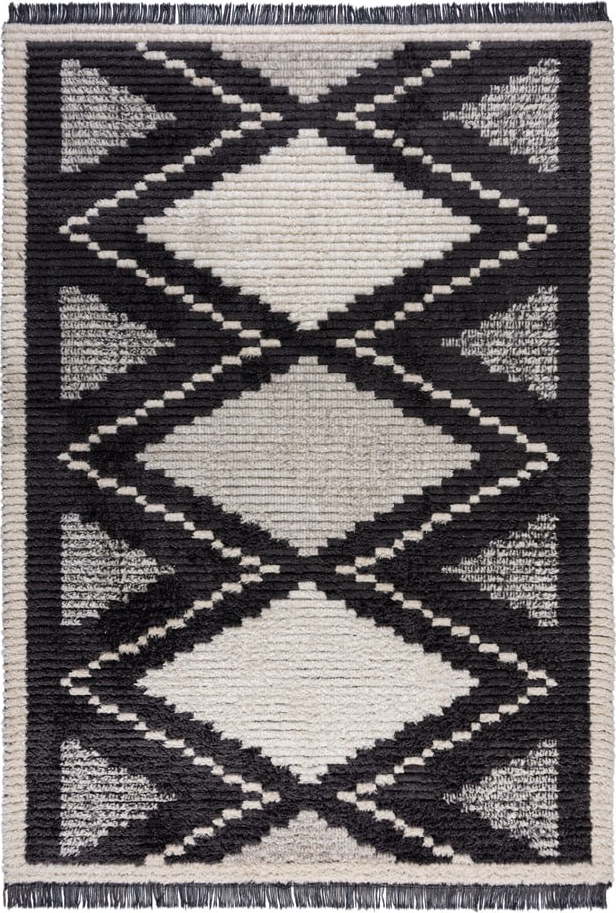 Šedý koberec 170x120 cm Domino Zaid Berber - Flair Rugs Flair Rugs