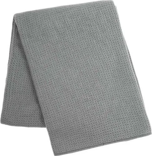 Šedý přehoz Tiseco Home Studio Mini Waffle, 130 x 170 cm