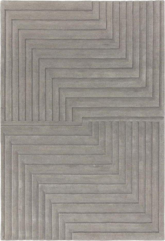 Šedý vlněný koberec 120x170 cm Form – Asiatic Carpets Asiatic Carpets