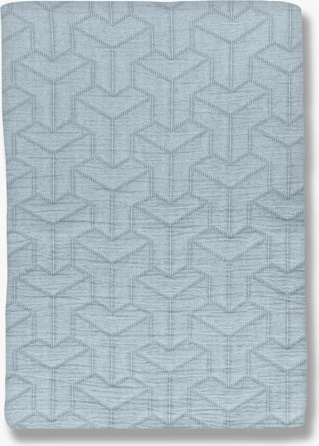 Světle modrý přehoz z recyklované bavlny na dvoulůžko 220x250 cm Trio – Mette Ditmer Denmark Mette Ditmer Denmark