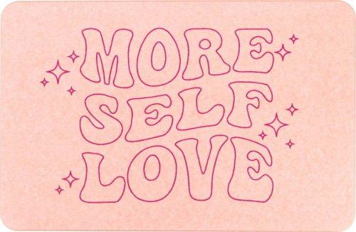 Světle růžová koupelnová předložka 39x60 cm More Self Love – Artsy Doormats Artsy Doormats