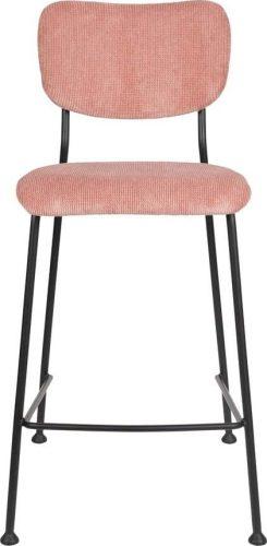 Světle růžové barové židle v sadě 2 ks 92 cm Benson – Zuiver Zuiver