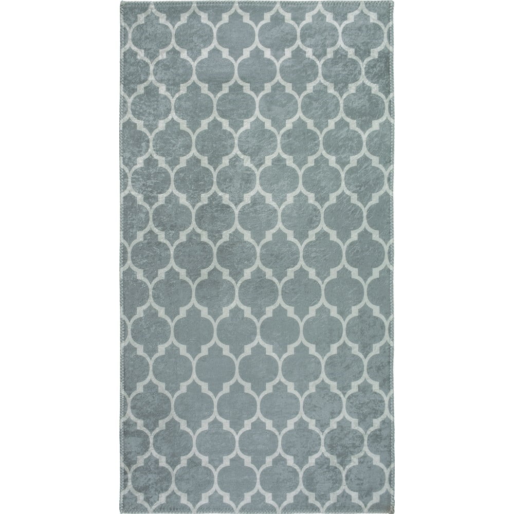 Světle šedo-krémový pratelný koberec běhoun 200x80 cm - Vitaus Vitaus