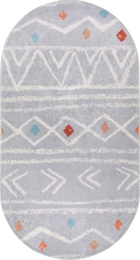Světle šedý pratelný koberec 120x180 cm Oval – Vitaus Vitaus
