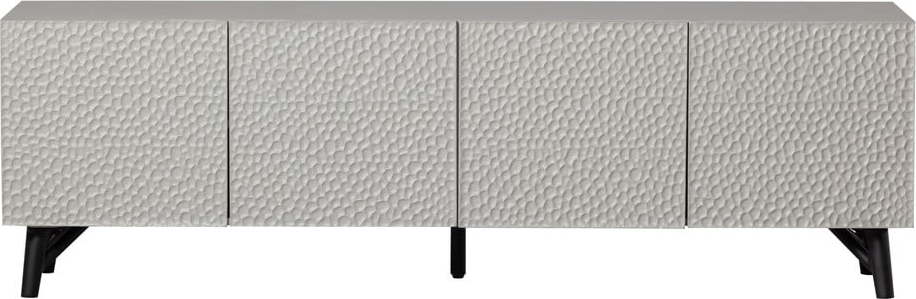 Světle šedý TV stolek z mangového dřeva 185x56 cm Carved – BePureHome BePureHome