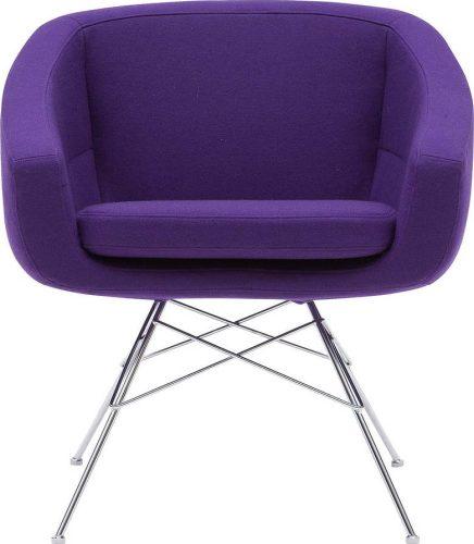 Tmavě fialové křeslo Softline Aiko Softline