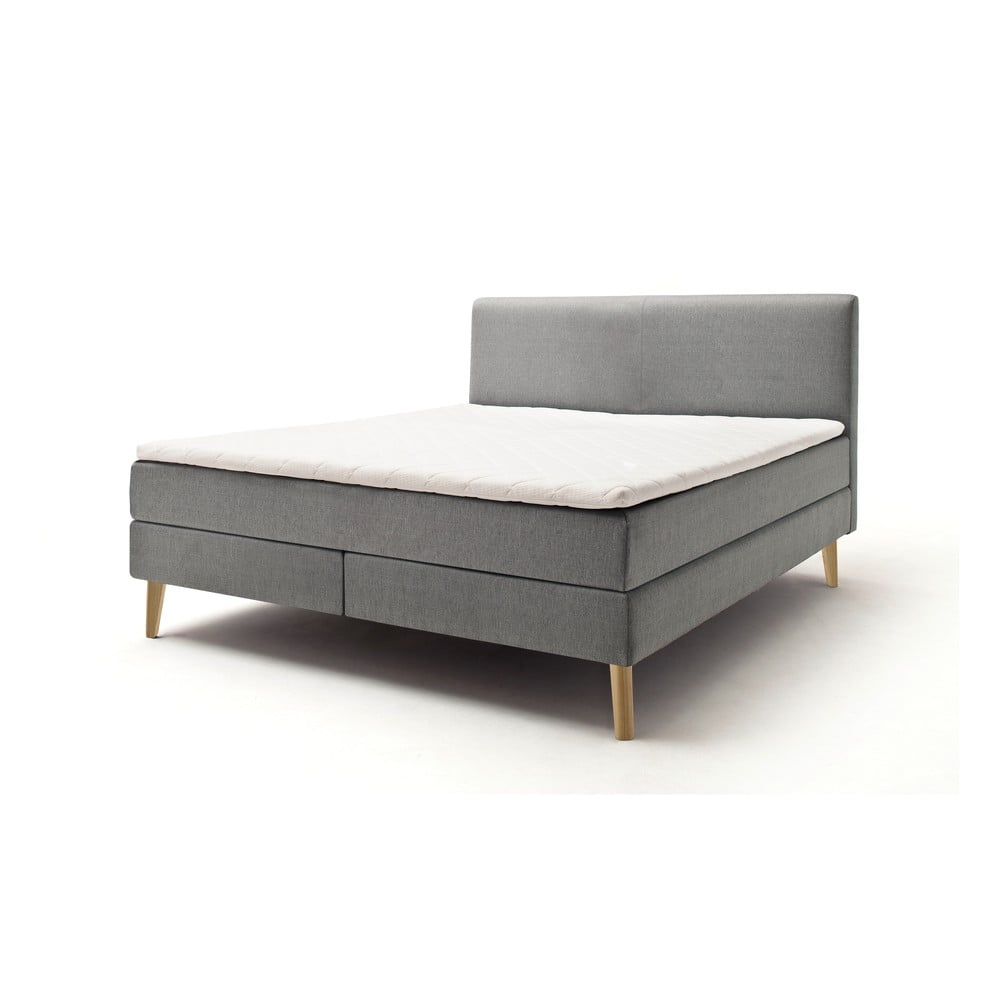 Šedohnědá boxspring postel 180x200 cm Greta – Meise Möbel Meise Möbel