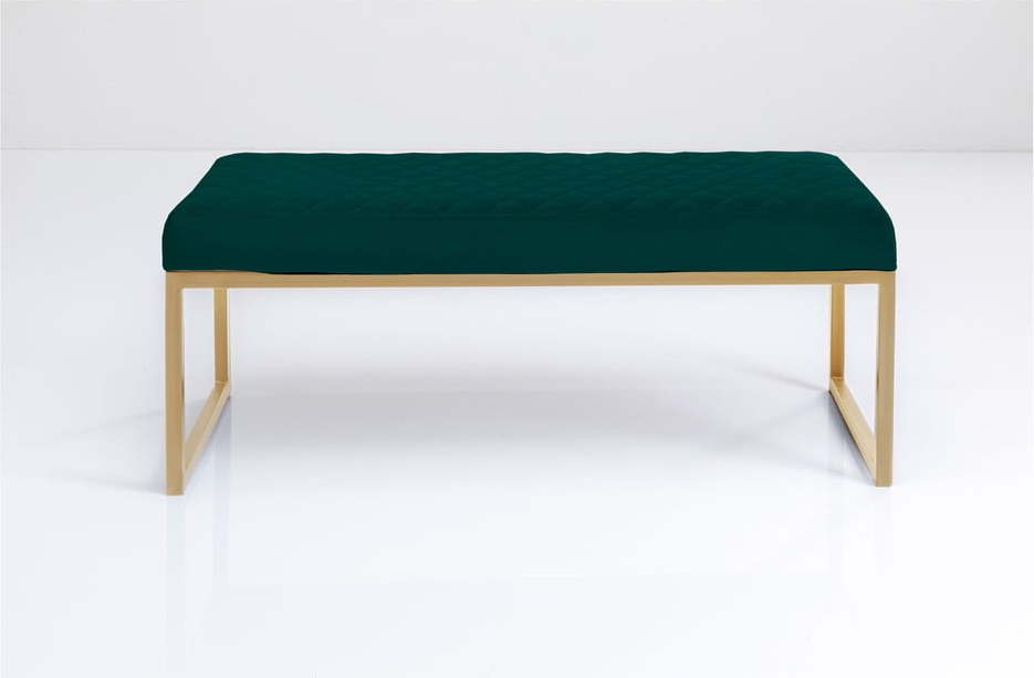 Tmavě zelená sametová lavice Smart – Kare Design Kare Design