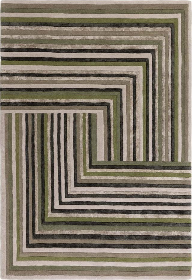Zelený vlněný koberec 160x230 cm Network Forest – Asiatic Carpets Asiatic Carpets