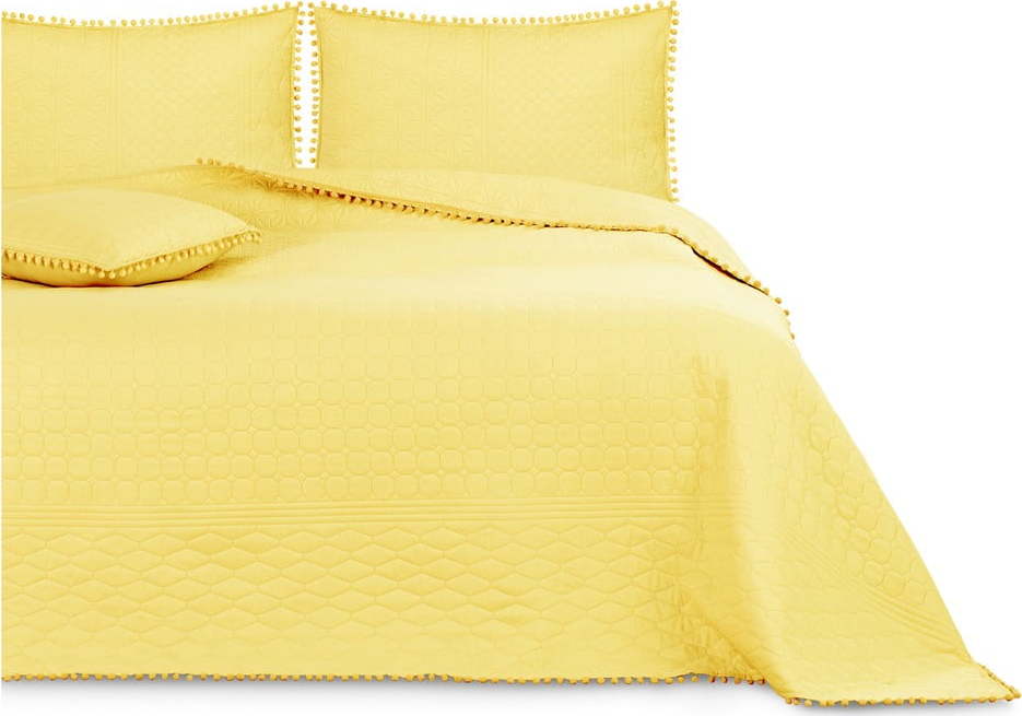 Žlutý přehoz na postel AmeliaHome Meadore