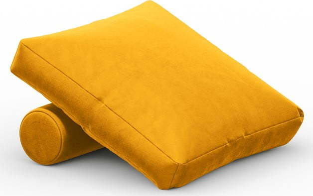 Žlutý sametový polštář k modulární pohovce Rome Velvet - Cosmopolitan Design Cosmopolitan design