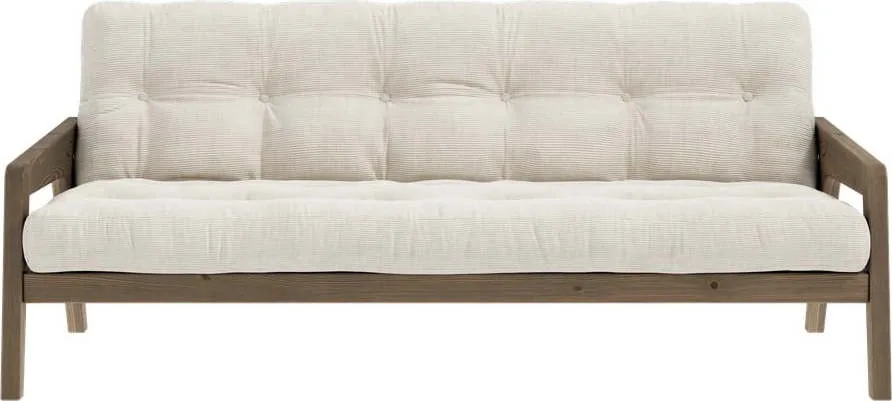 Béžová manšestrová rozkládací pohovka 204 cm Grab - Karup Design