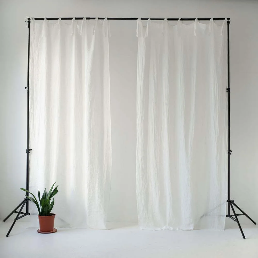 Lněný lehký závěs s poutky Linen Tales Daytime