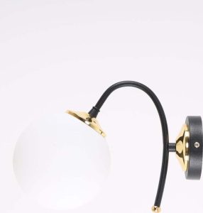 Černo-b&iacute;l&eacute; n&aacute;stěnn&eacute; sv&iacute;tidlo &oslash; 15 cm Yoyo &ndash; Squid Lighting Squid Lighting