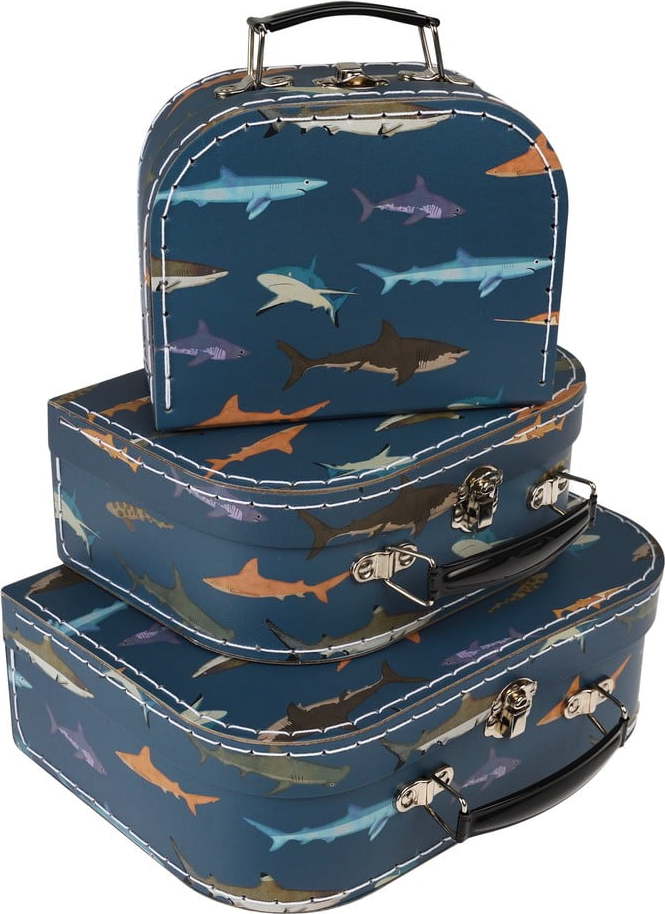 Dětské kufříky v sadě 3 ks Sharks – Rex London Rex London