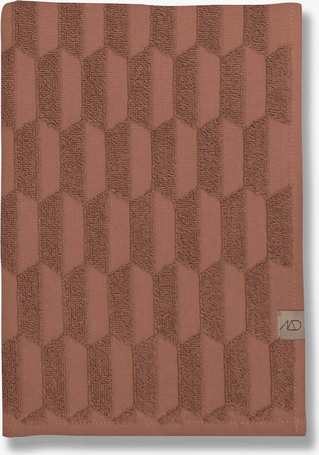 Hnědý bavlněný ručník 50x95 cm Geo – Mette Ditmer Denmark Mette Ditmer Denmark