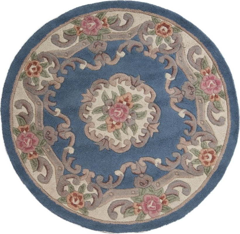 Modrý vlněný koberec Flair Rugs Aubusson