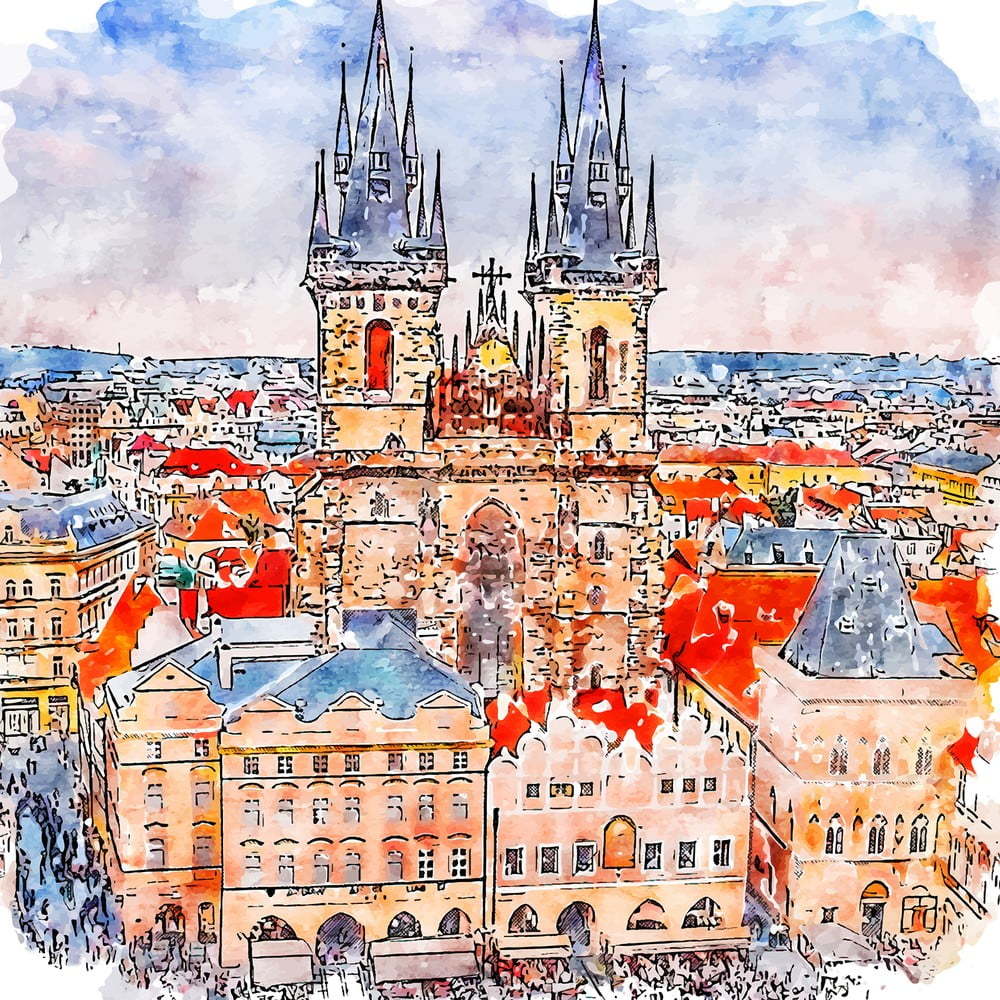 Obraz 50x50 cm Prague – Fedkolor Fedkolor