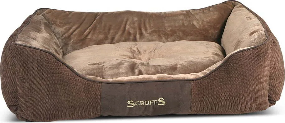 Hnědý plyšový pelíšek pro psa 70x90 cm Scruffs Chester XL – Plaček Pet Products